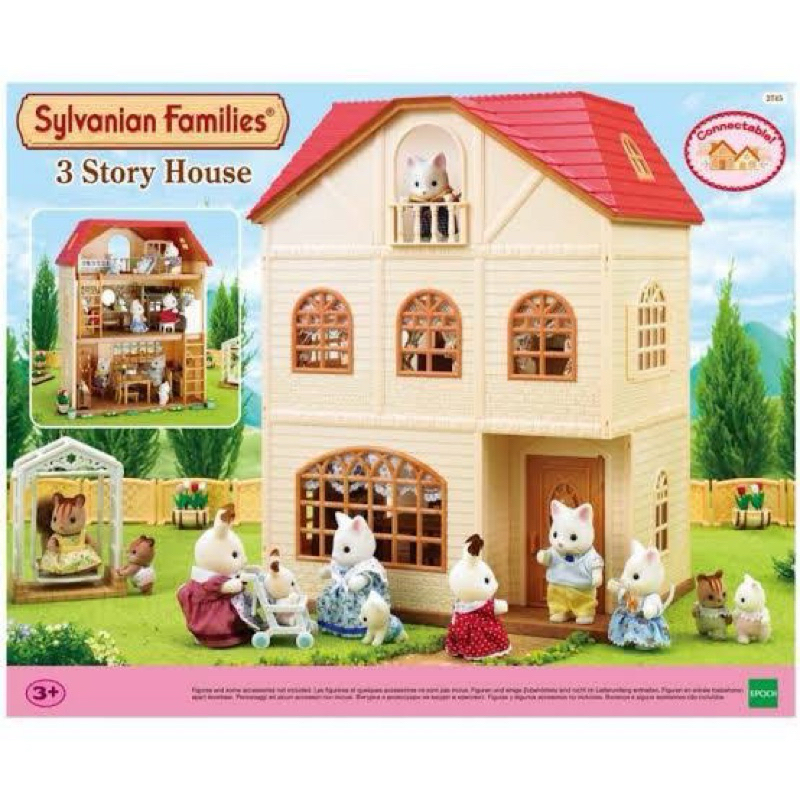 sylvanian 3 story house preloved