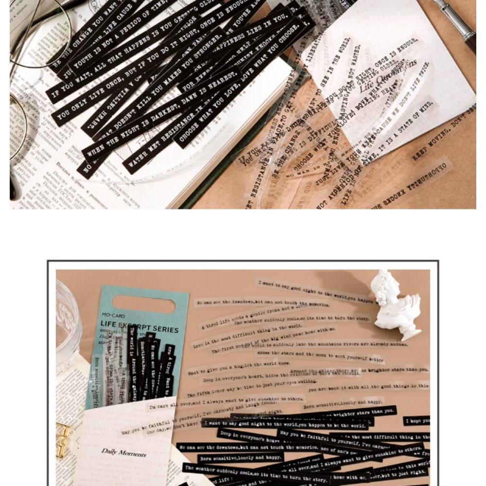 

sticker minimalis lagu/quote (custom)