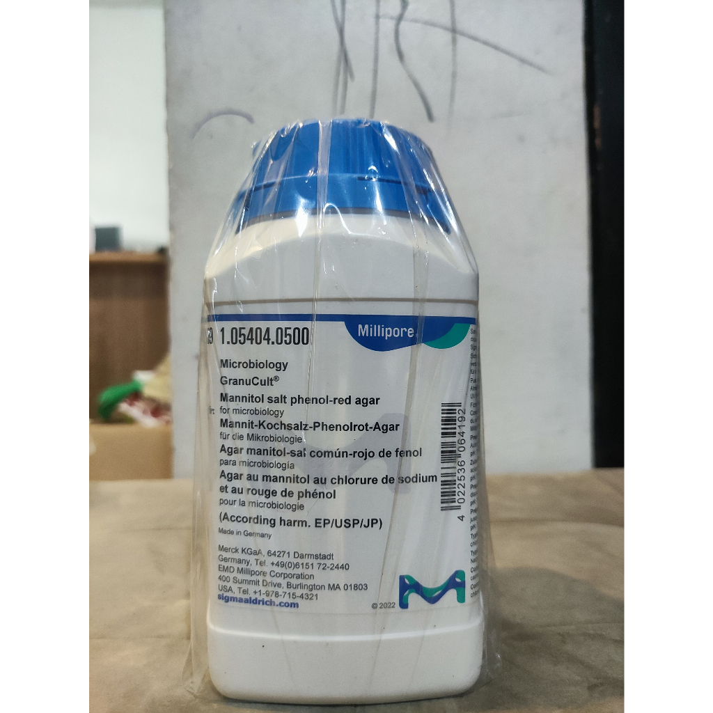 MANNITOL SALT PHENOL-RED AGAR/ MSA, 500 GR, 105404
