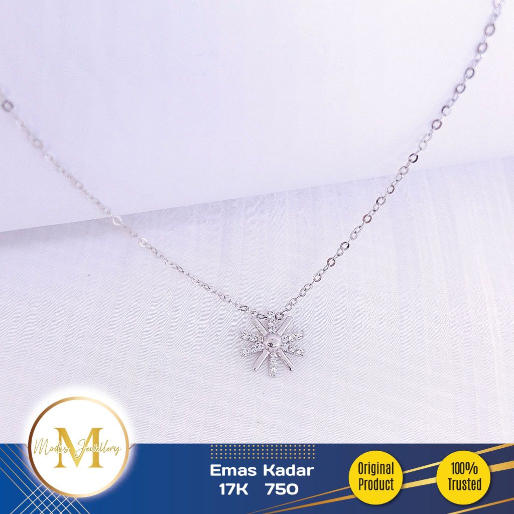 MODIS JEWELLERY - Kalung Korea Descendants Of The Sun Putih - Emas 17k  750