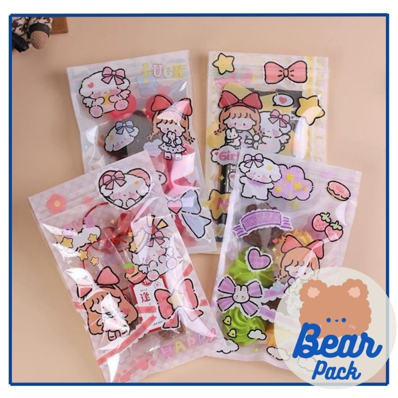 

Bear Pack - [ISI 10PCS] Plastik Ziplock Motif Perempuan Cute | Good Look | Let's Celebrate| Happy Day