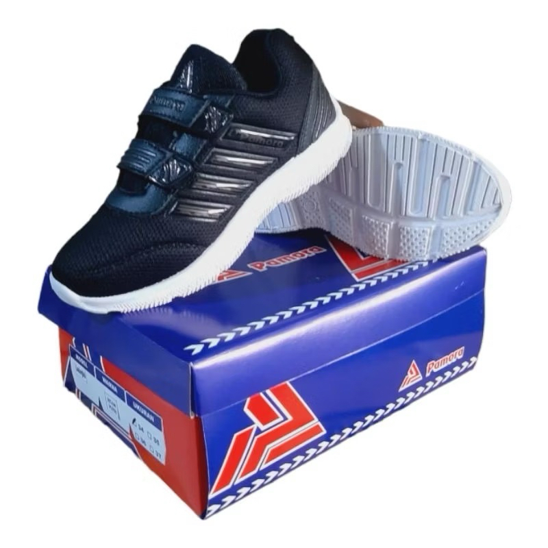 Armod Sepatu Sekolah Pamora Sepatu Hitam Polos Sepatu Anak SD SMP