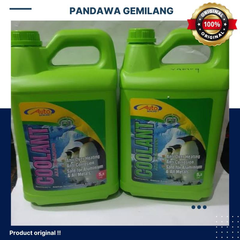 COOLANT MOBIL MOTOR HIJAU 5L AUTO GENUINE ORIGINAL