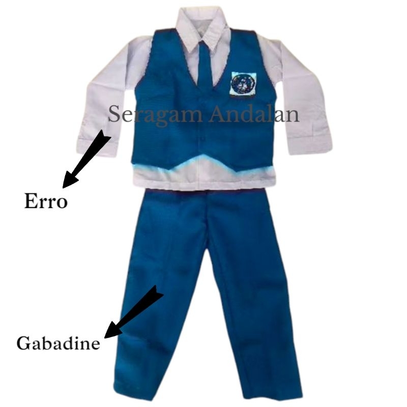 SERAGAM TK/PAUD PANJANG PERTIWI BIRU PUTIH