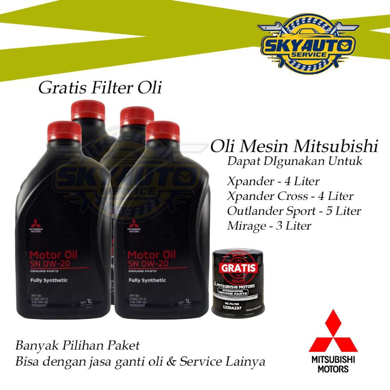 Ganti oli Mitsubishi Paket oli Mitsubishi Xpander oli mirage Oli Outlander