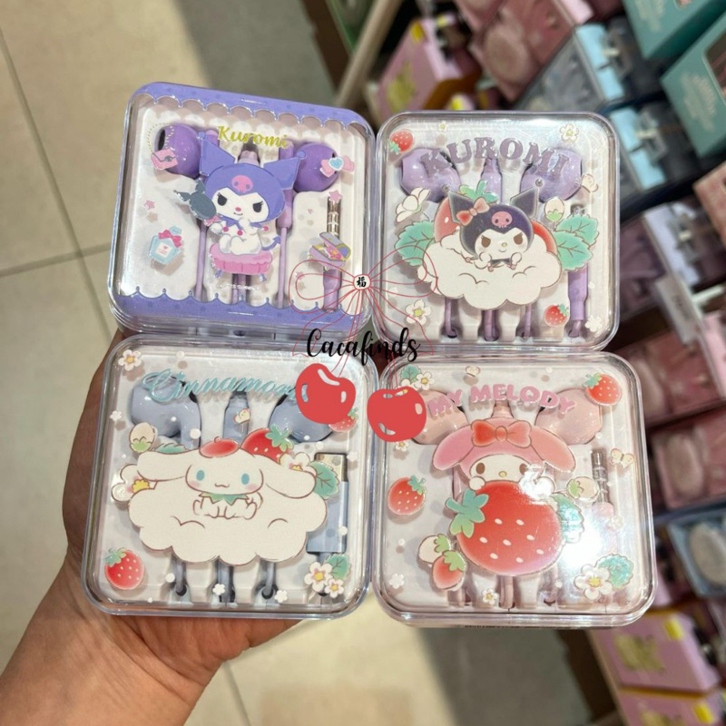 MINISO x Sanrio‼️Earphone Kabel + Case Transparant Type C Sanrio Collection (My Melody / Kuromi / Ci