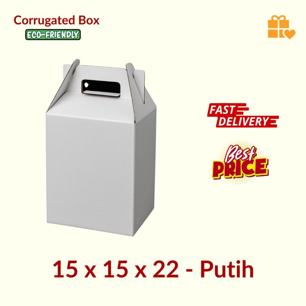 

Kardus Box Jinjing 15x15x22 cm White - Polos/Packaging/Box/Hampers