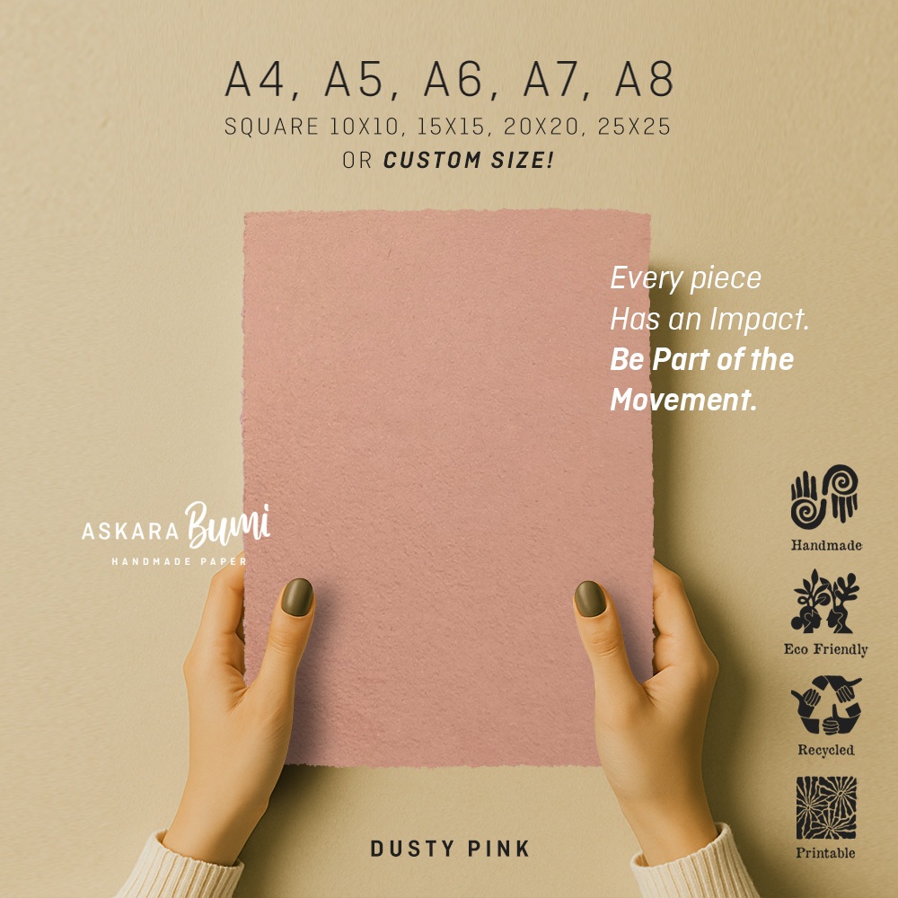 

Kertas Daur Ulang // Handmade // Ramah Lingkungan // Eco Friendly // Dusty Pink