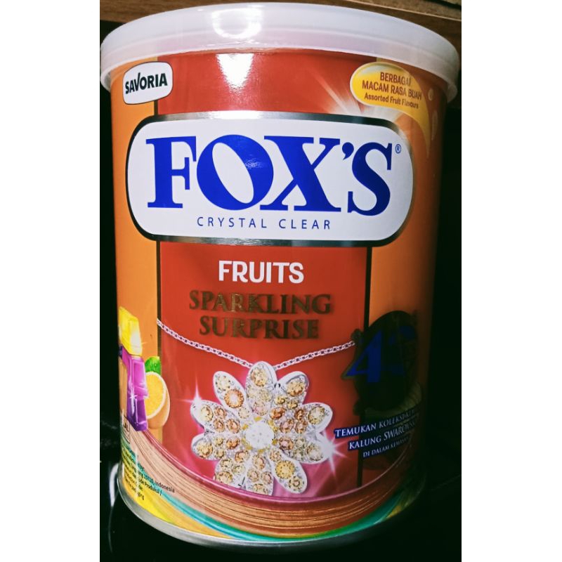 

Permen FOX'S Crystal Clear Rasa FRUITS SPARKLING SURPRISE