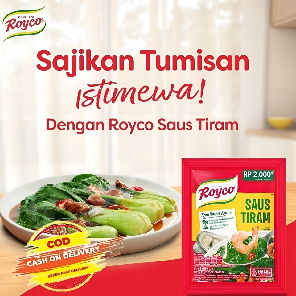 

24pcs - Royco Saus Tiram Sachet 25gr Hadiah Pembelian Royco 220gr Karton / Dus