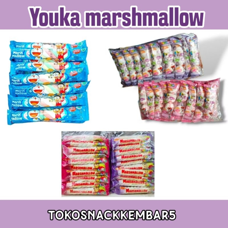 

Youka Marshmallow Doraemon Kepang Bulat 1 Pack isi 20pc