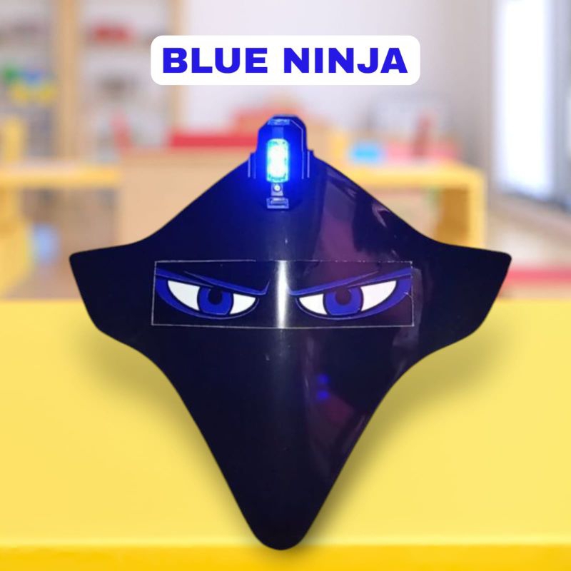AKSESORIS SEPEDA ANAK VISOR LAMPU STIKER BIRU
