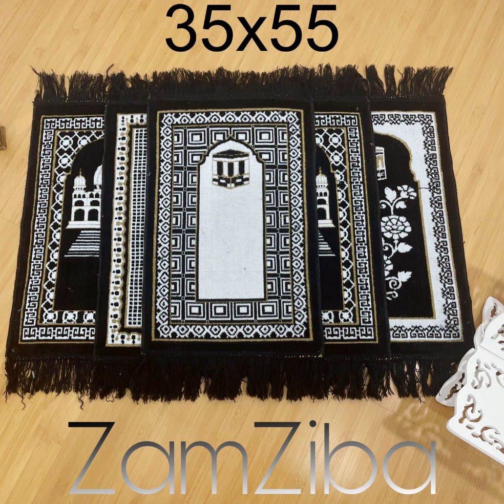 Lagi Tren Sajadah Kecil sajadah muka Khusus Hitam Ukuran 35x55 cm