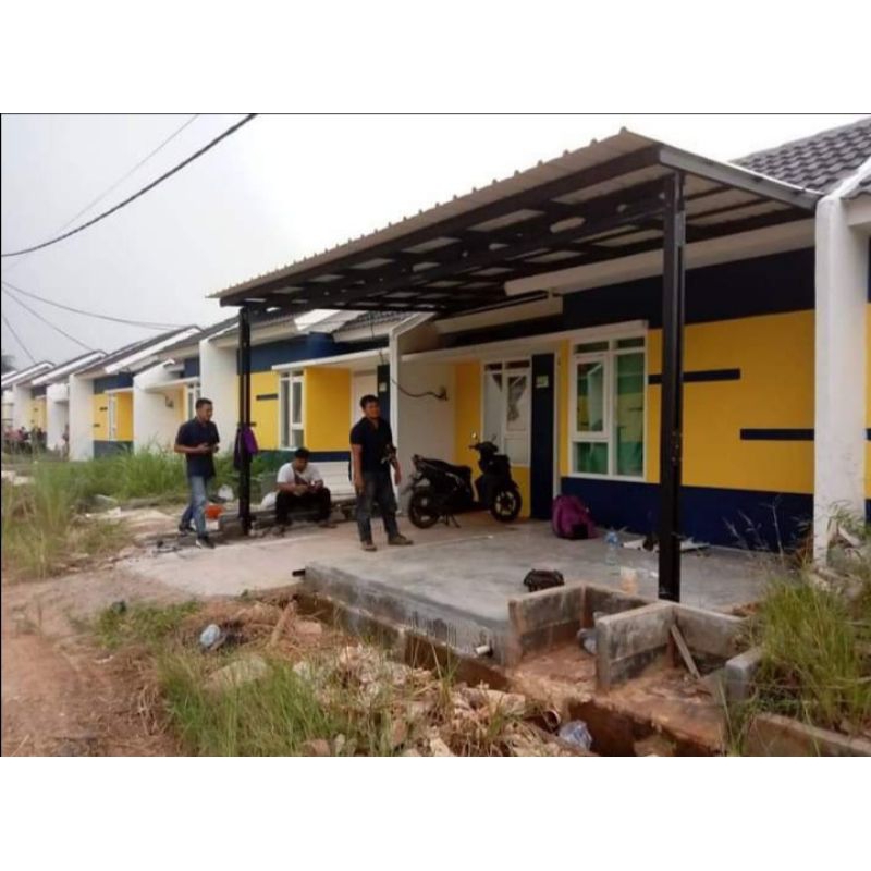 pasang kanopi baja ringan atap alderon