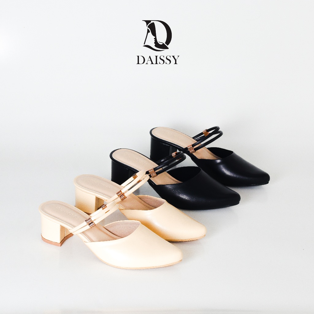 Sepatu Sandal Mules Wanita Heels Hak 5cm Ukuran Big Size 37-45
