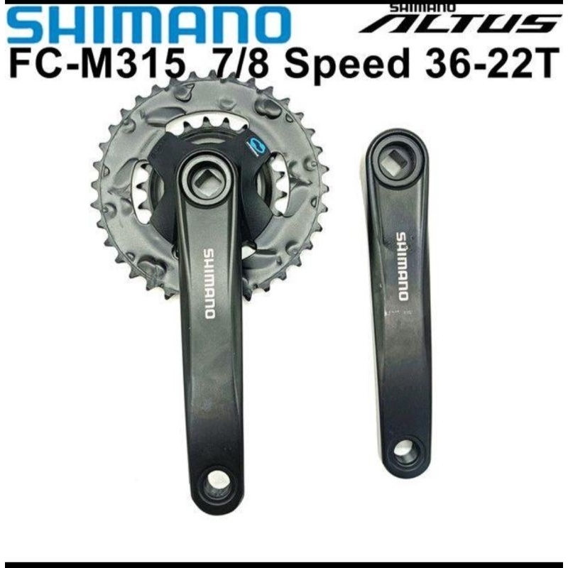 Gir depan crank sepeda mtb 2 speed shimano altus M315 36-22T