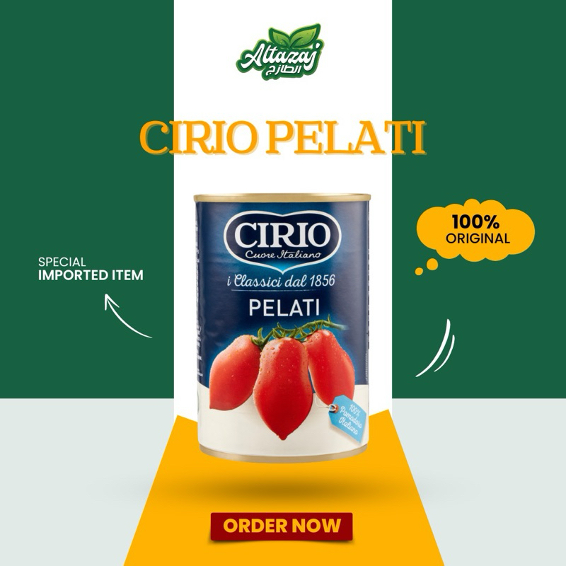 

CIRIO PELATI PEELED PLUM TOMATOES 400GR