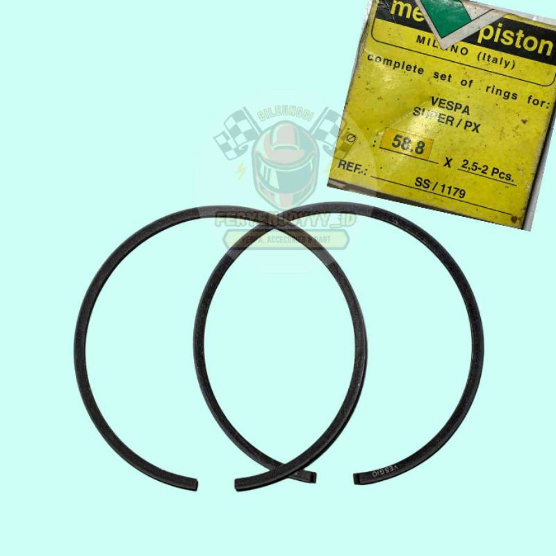 RING SEHER PISTON SET METEOR 58.8 4M VESPA SUPER SPRINT PX PS
