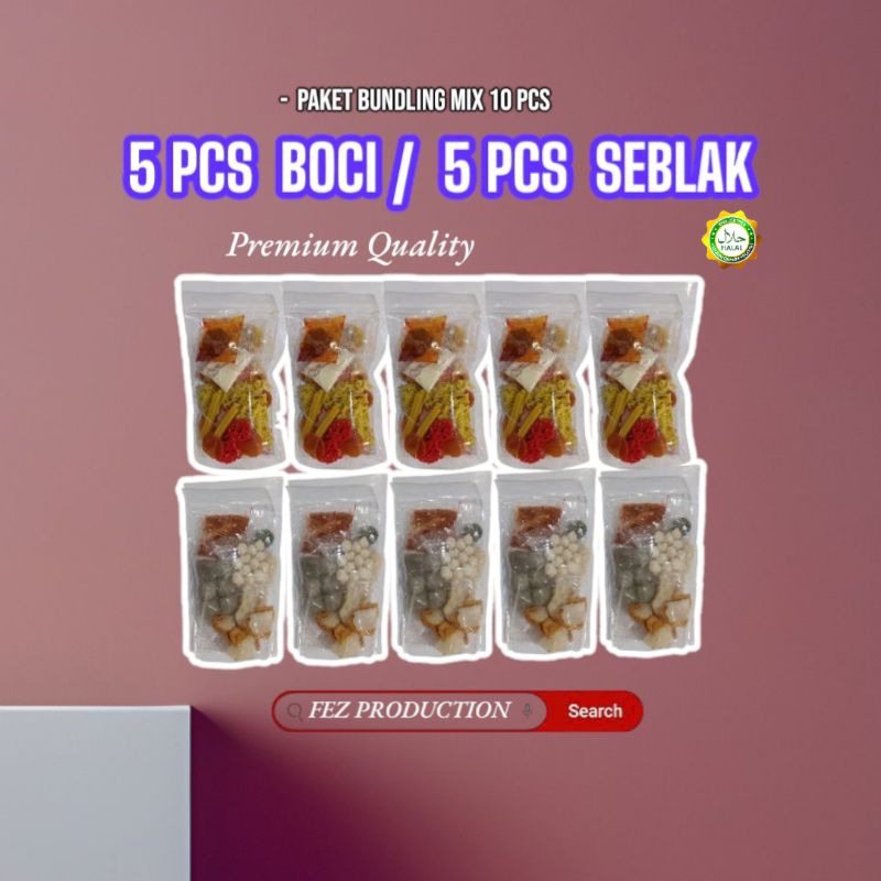

BUNDLING 10 PCS MIX / 5 BASO ACI / 5 SEBLAK PREMIUM QUALITY