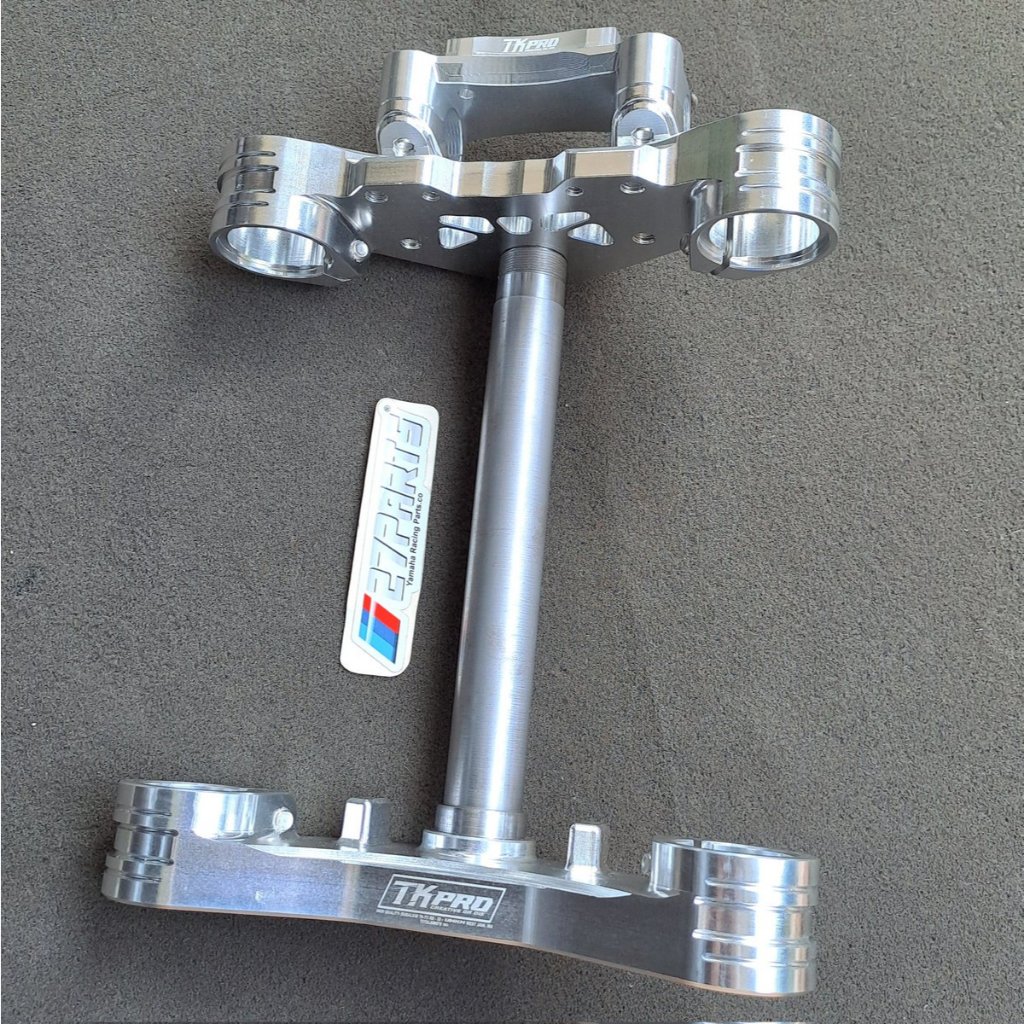 SEGITIGA TRIPLE CLAMP ATAS BAWAH RX KING SILVER CNC AS 33 BY TK PRO SEGITIGA ATAS BAWAH CNC RX KING 
