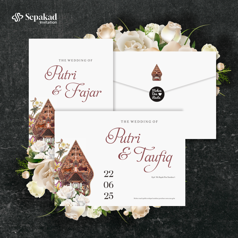 Undangan + Amplop Tema Jawa Jasmine Premium | Free Foto, Desain, Undangan Website, dan Denah
