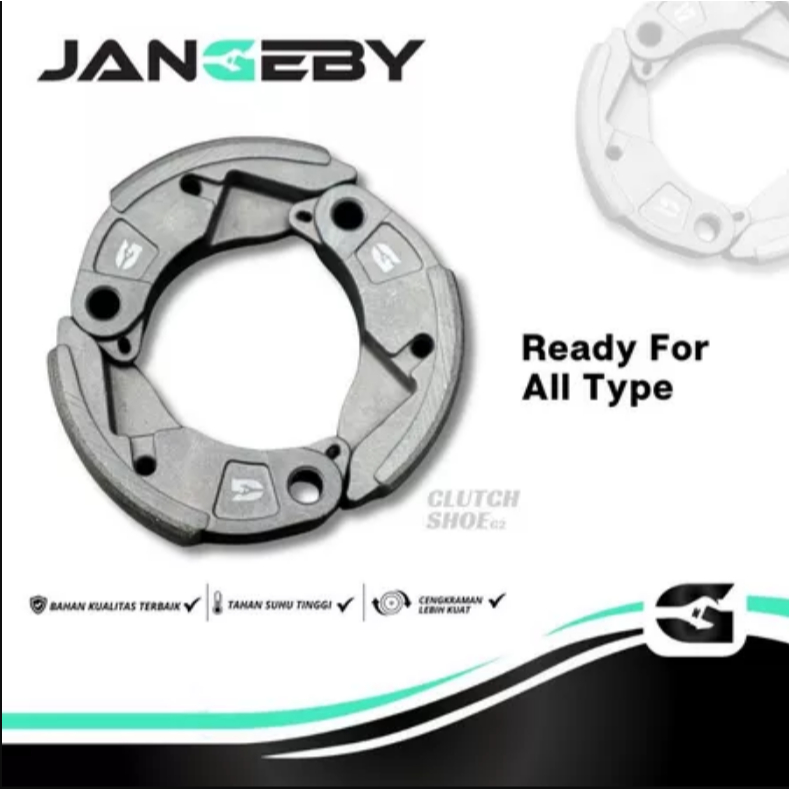 Kampas Ganda JANGEBY Clutch Shoe G2 Semua Type Motor JANGEBY
