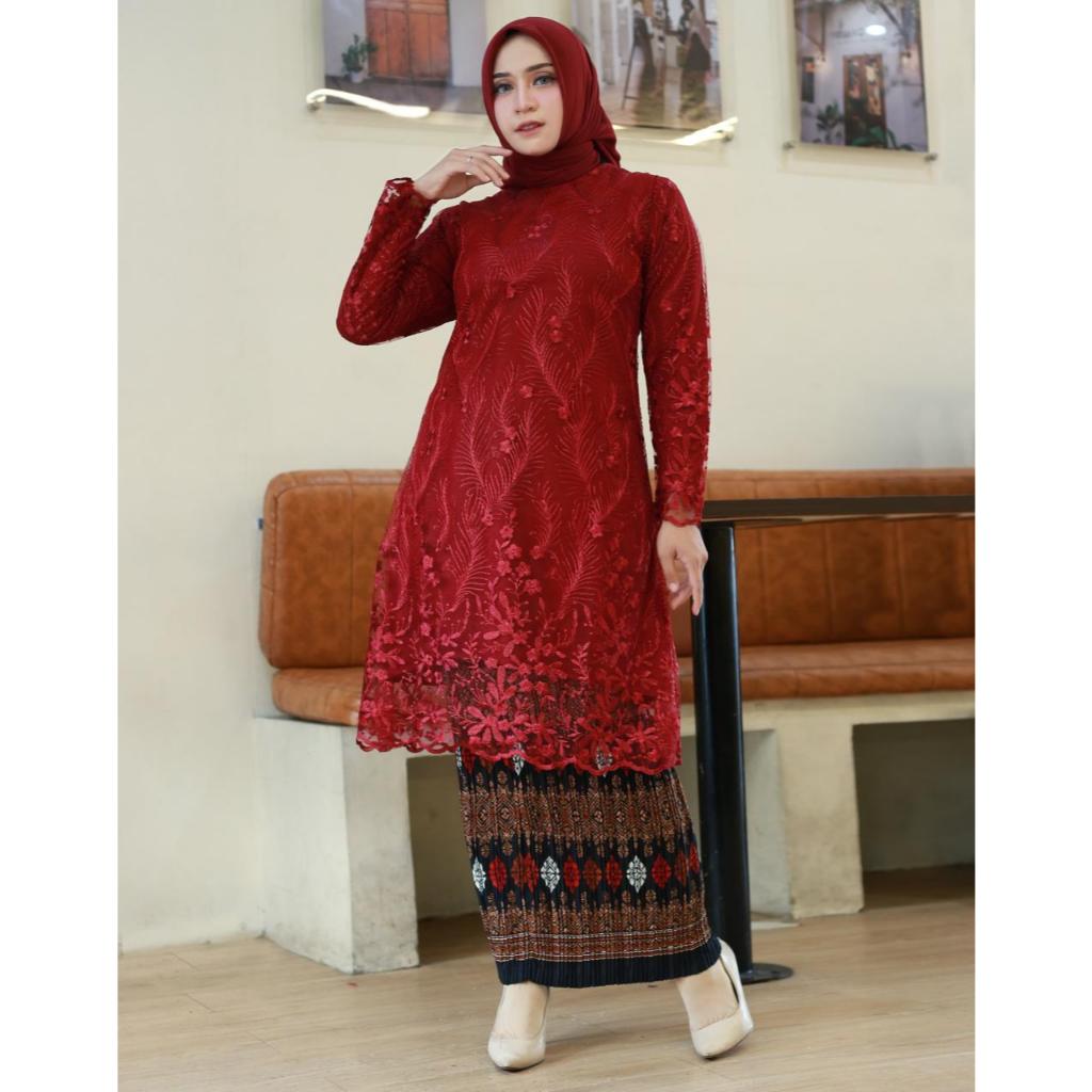 KEBAYA BROKAT KURUNG /TUNIK BRUKAT /KEBAYA SET ROK PLISKET /KEBAYA TUNIK HITAM /KEBAYA REMAJA /KEBAY