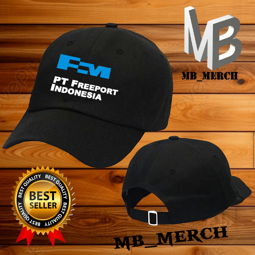 Topi Baseball PT FREEPORT INDONESIA  keren BERKUALITAS  Pria Wanita PT FREEPORT MB_MERCH