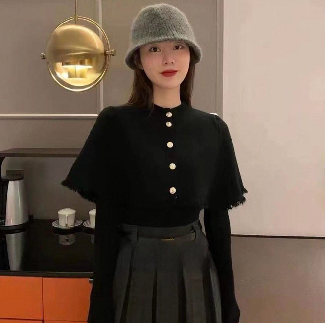 Atasan Wanita Rumbai Korea Sweater Rajut Lengan Panjang | Baju Atasan Wanita Rumbai Dada | Atasan Ra