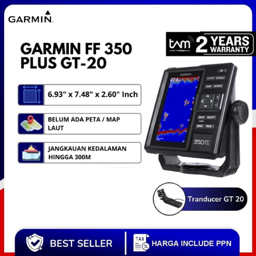 Garmin Fish Finder 350Plus FF 350 Plus Fishfinder 350 Sonar Ikan GT20