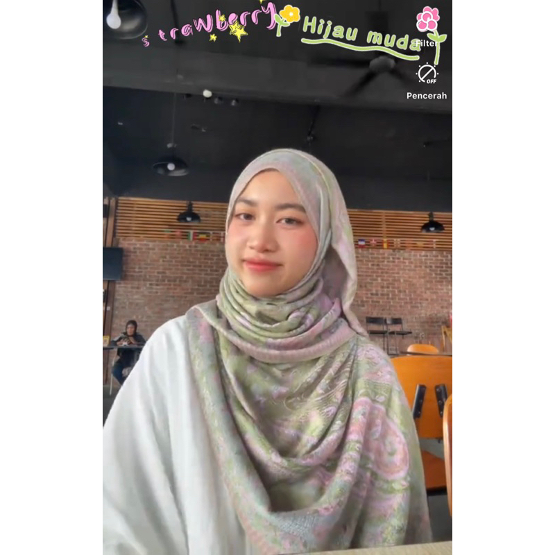 Strawberry Matxha Cashmere Shawl