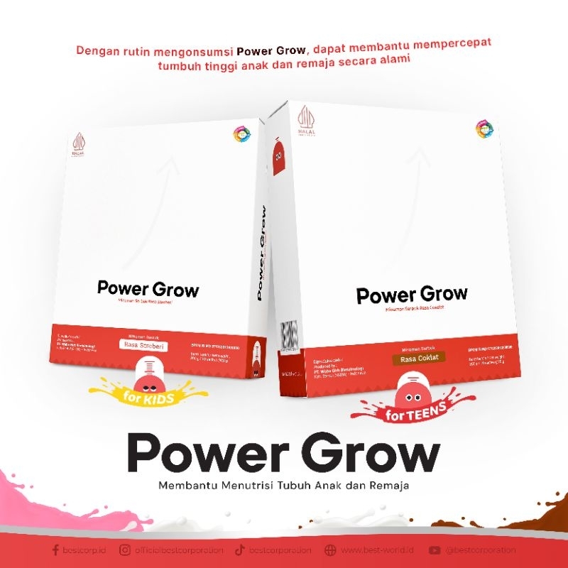 

Power Grow Teen - Minuman Serbuk Suplemen Pertumbuhan Remaja | Peninggi Badan Remaja usia 12 - 17 Tahun | Yang bercita-cita menjadi Pramugari, Polisi, Tentara, Pilot | Halal & BPOM