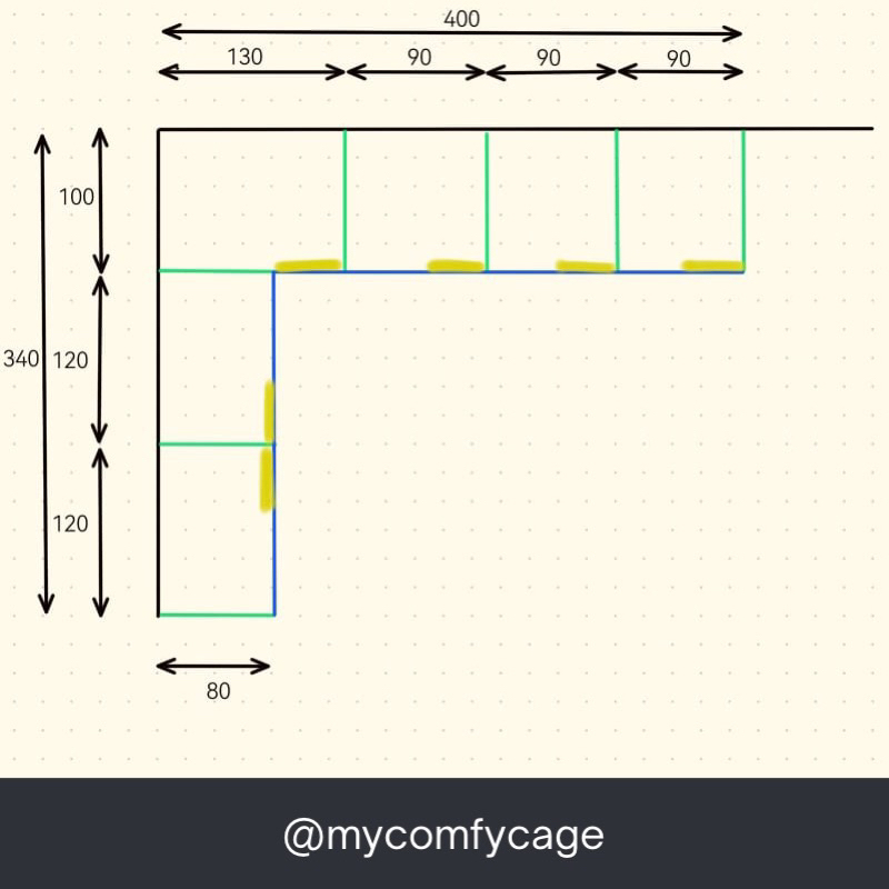 MyComfyCage Pagar Pembatas Anjing Custom Mixed Aluminium Acrylic