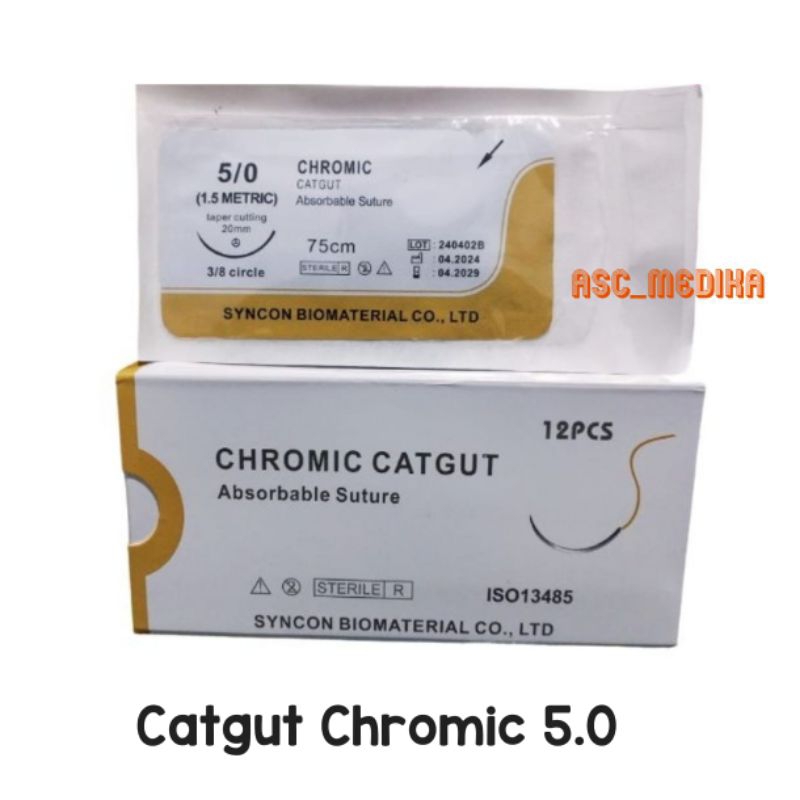 Catgut Chromic 5.0 / Catgut Chromic 5.0 Harga Per Pcs