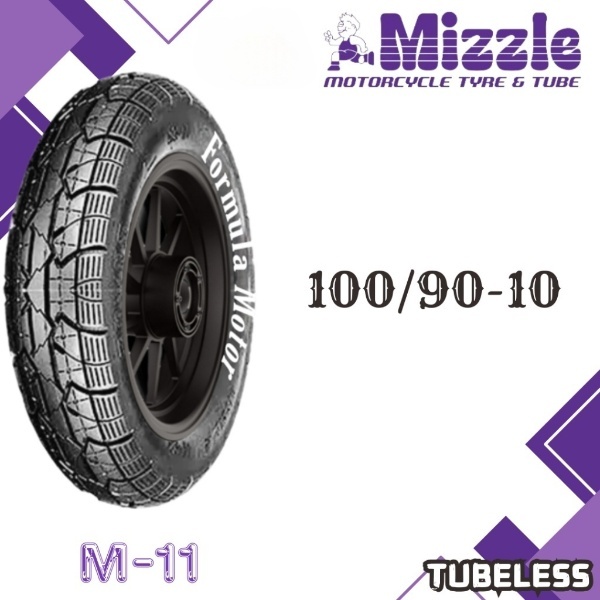 BAN LUAR RING 10 MIZZLE M11 TUBELESS 100/90 – 10 VESPA CLASSIC PX EXCEL SPRINT