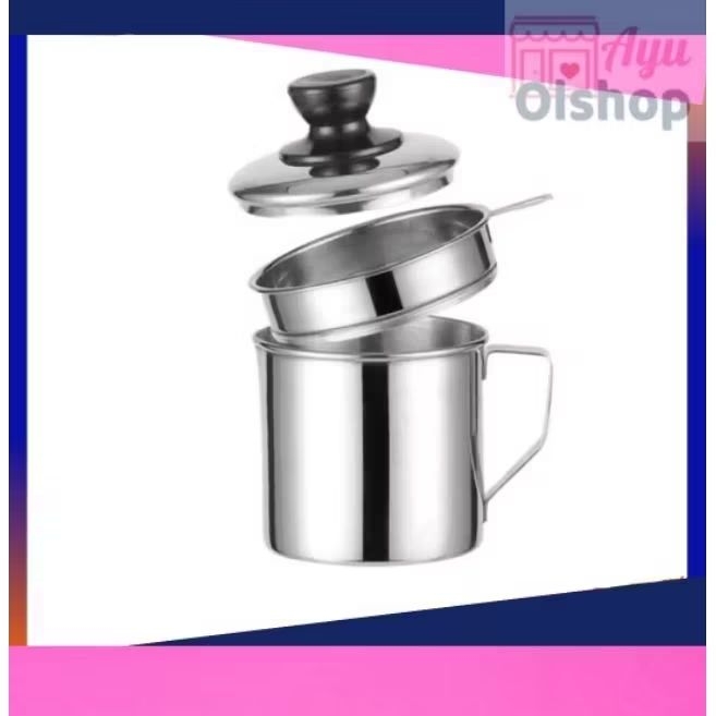 Saringan Minyak Goreng Stainless | Wadah Saringan Minyak Goreng | Oil pot Stainless saringan minyak
