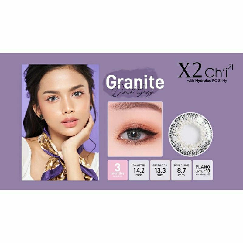 Softlens X2 CHI / Diameter 14.2mm / Ready Normal dan Minus / free lenscase