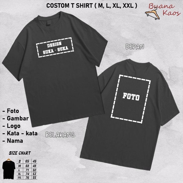Baju kaos custom desain suka suka / Kaos custom satuan / Kaos custom foto / kaos desain sendiri