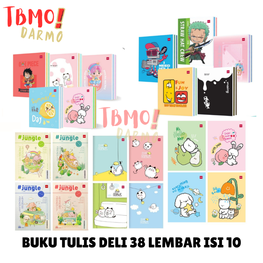 

TBMO (PACK) Deli Writing Book / Notebook / Buku Tulis Sekolah 38 Lembar Isi 10