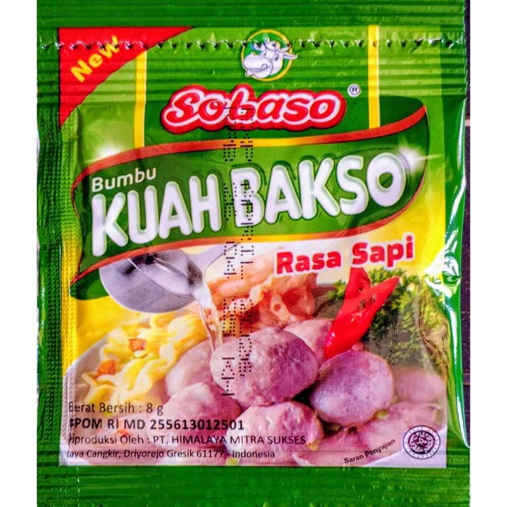 

Bumbu kuah bakso Sobaso rasa sapi 8 gr 1 pack (120 pcs)
