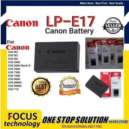 Battery Kamera Canon Lp E17 Baterai For Charger Lc E17e Batrai Mirorrlesss Eos M3 M5 M6 Batrei Kamer