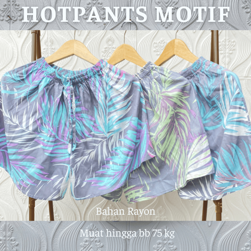 Hot pants bahan rayon celana pendek wanita celana santai jumbo all size hot pants celana kolor dewas
