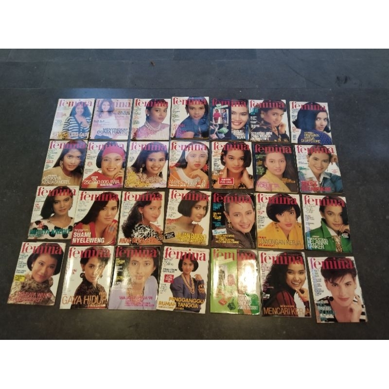 BUKU - MAJALAH FEMINA LAWAS JADUL 1989 1990 1991 1993 2003