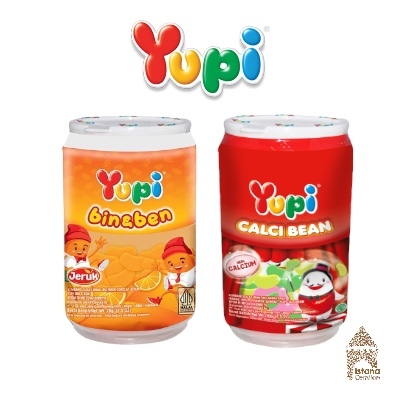 

Yupi Bin & Bean Jeruk / Calci Bean Permen Jelly Botol 70 Gram