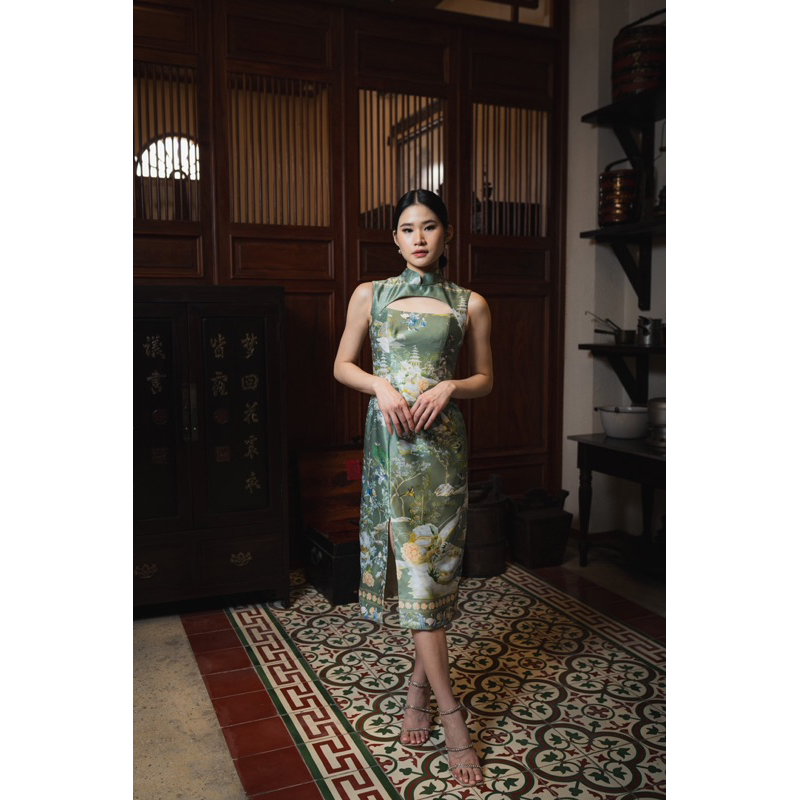 LIAN HUA QIBAO - AMOURA x JASMINE | DRESS WANITA |CHEONGSAM DRESS PREMIUM | MODERN QIBAO WANITA | BA