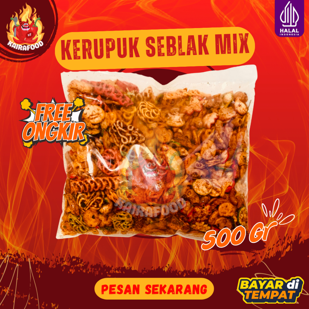 

500 GR KERUPUK SEBLAK CAMPUR / MIX PEDAS