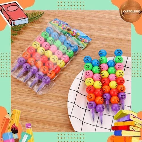 

5 Pcs Colouring Pensil Smiley S7001