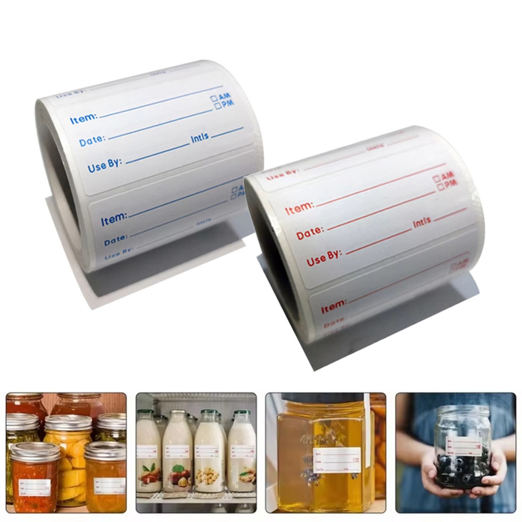 

500pcs/Roll Sticker Tanggal Kadaluwarsa Waterproof Label Produk Food Storage Label Penyimpanan Expired Date