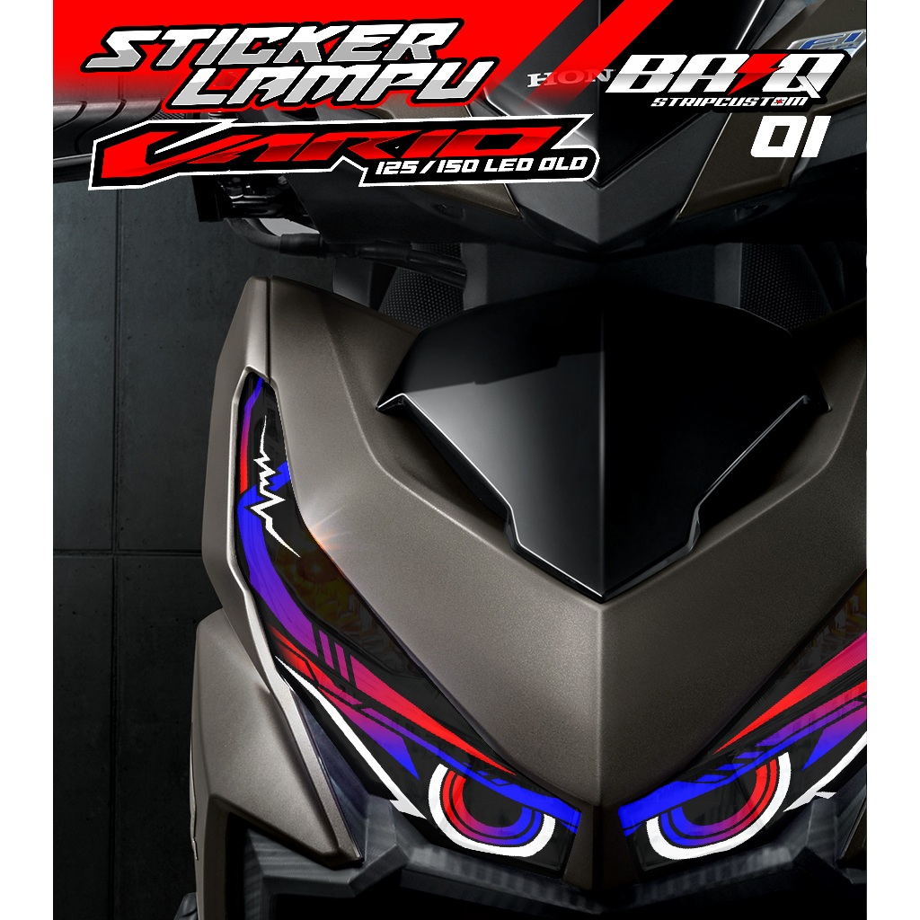 01 STICKER TRANSPARAN LAMPU ALIS VARIO 125/150 LED OLD - STICKER LAMPU ALIS UV TRANSPARAN VARIO 125/