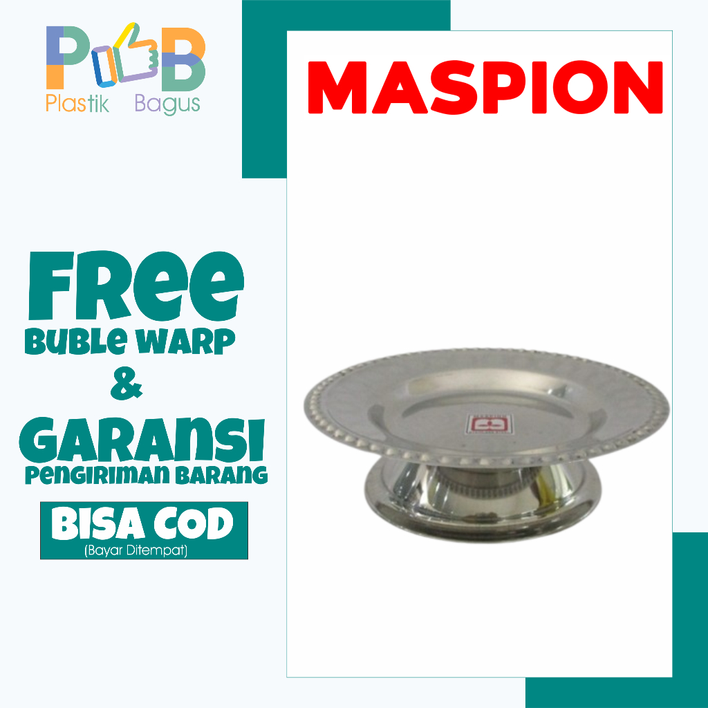 piring kaki 25 cm saji prasmanan stainless steel SS-P13 maspion cmc